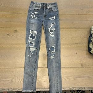 American eagle size 00 super super stretch high rise jeggings